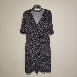Apt. 9 Animal Print Faux Wrap Dress Size Large